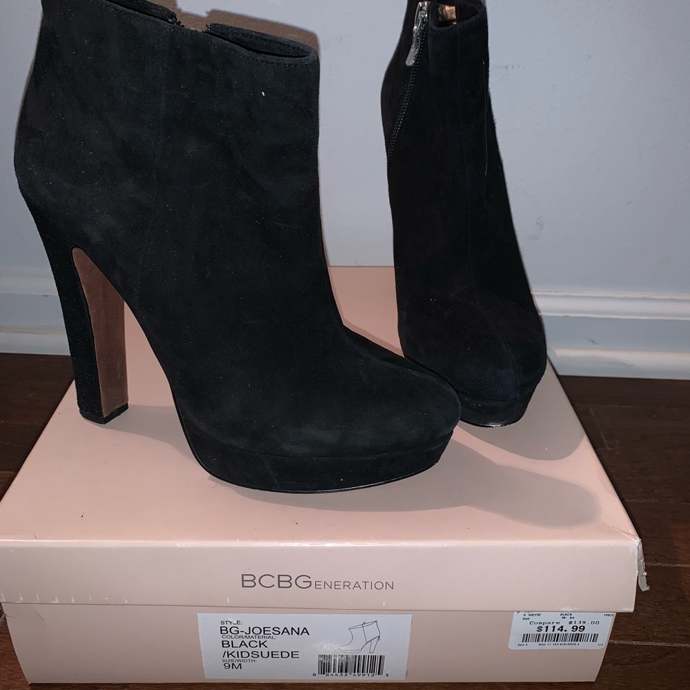 Bcbgeneration Black Suede Booties - image 1